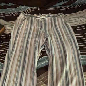 Wide leg linen pants